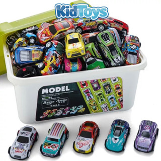 Thùng 30 xe ô tô KidToys – đồ chơi xe mô hình nhiều màu kèm hộp đựng cho bé