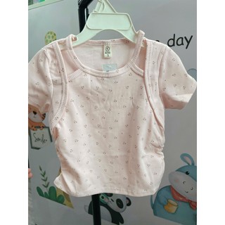 ( NHIỀU MẪU SIZE 1-8 ) ÁO THUN TAY NGẮN PHỐI DÂY KIỂU HÌNH IN NƠ CÁ TÍNH CHO BÉ GÁI | AnhMy Baby
