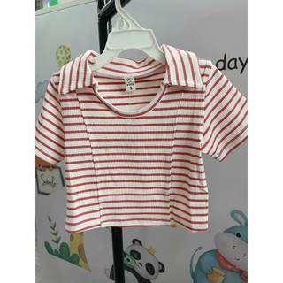 ( NHIỀU MẪU SIZE 1-8 ) ÁO THUN TAY NGẮN PHỐI DÂY KIỂU HÌNH IN NƠ CÁ TÍNH CHO BÉ GÁI | AnhMy Baby