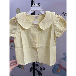 SƠ MI CỔ SEN KẺ SỌC CHO BÉ GÁI SIÊU XINH | AnhMy Baby