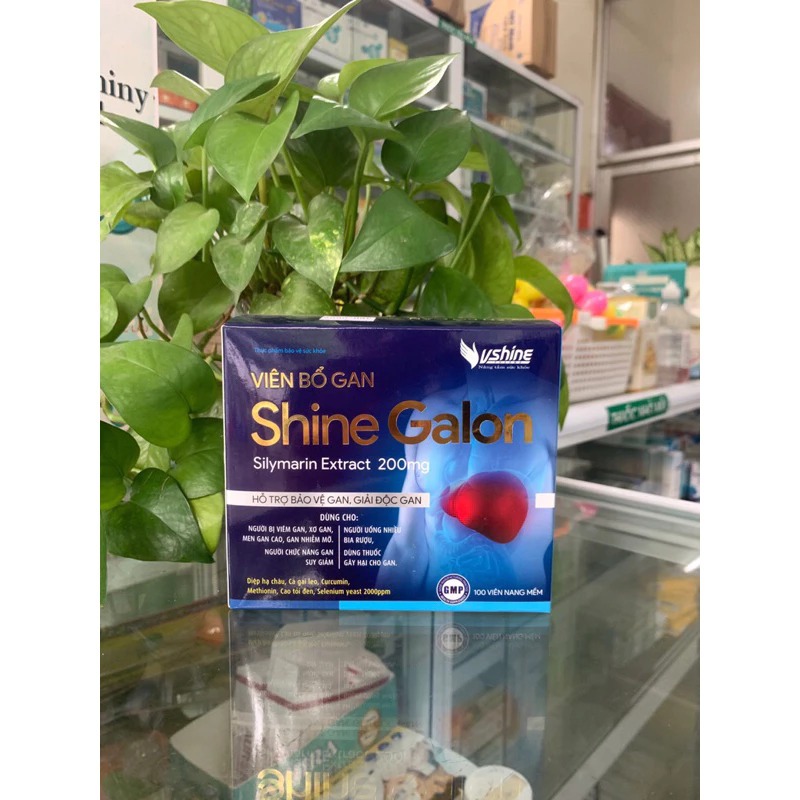 Viên Bổ Gan Shine Galon 100 Viên nang – Giúp Giải Độc Gan, Dùng Tốt Cho Bệnh Nhân Gan Nhiễm Mỡ ,Nóng,Mụn Nhọt