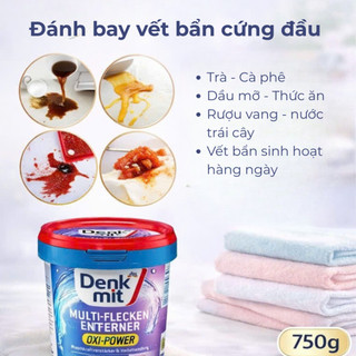 Bột tẩy quần áo Denkmit Oxi Power 750g – Tẩy vết bẩn cứng đầu, khử mùi, sáng sạch chuẩn Đức