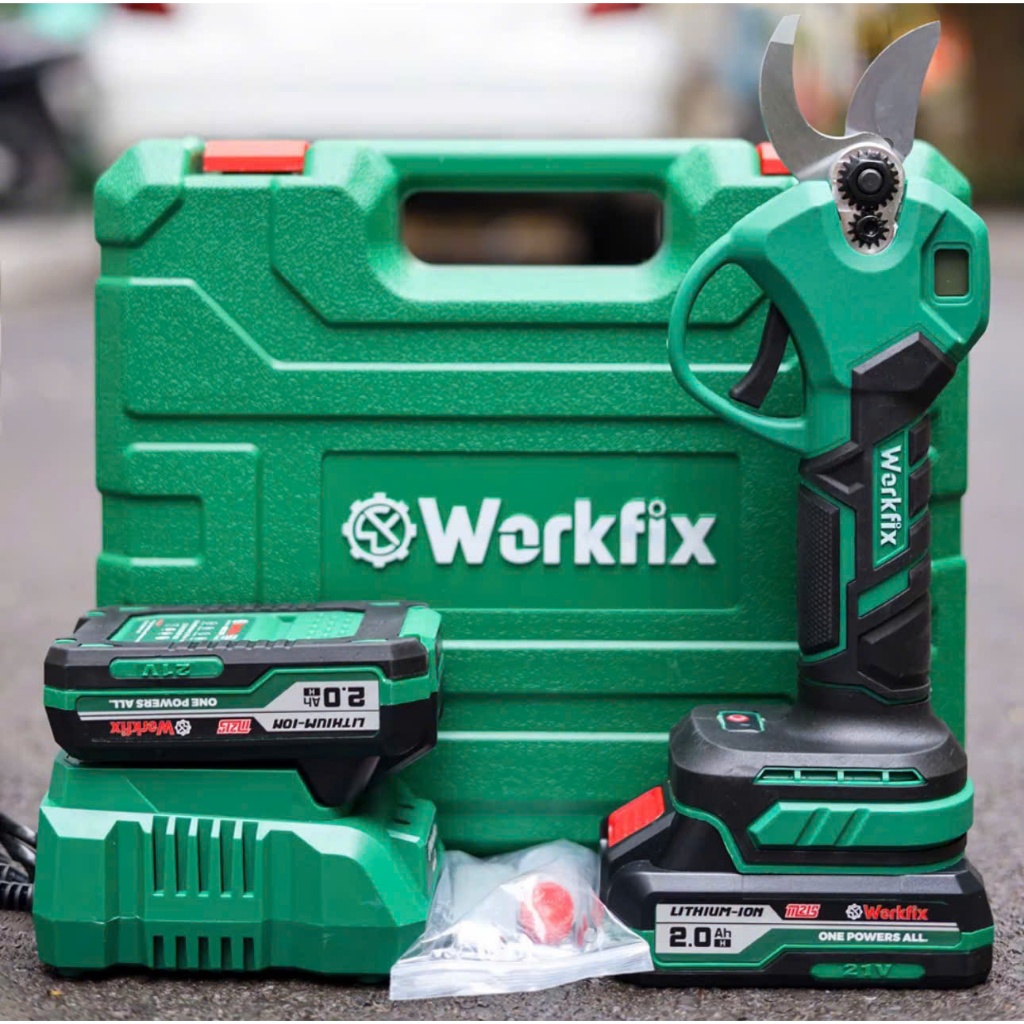 Kéo Cắt Cành Pin WORFIX WF-CP30pro, Động Cơ Không Chổi Than, Màn Hình ...