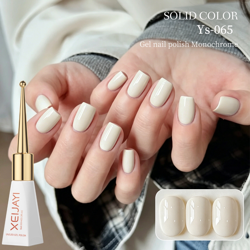 XEIJAYI 10ML- Sơn móng tay dạng gel màu trắng mới, lâu trôi và bền bỉ để sử dụng hàng ngày trong tiệm làm móng