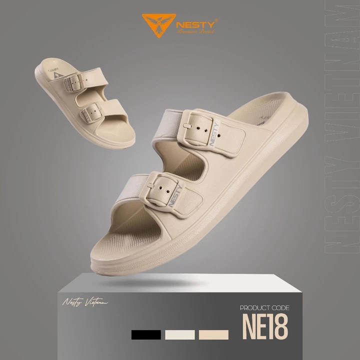 Dép Nesty Nam Nữ 2 quai ngang chất liệu Eva chống thấm nước NE15