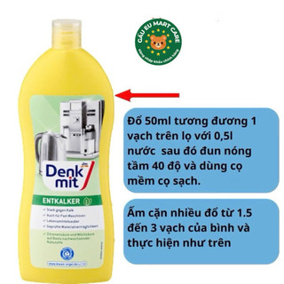 Dung Dịch Tẩy Cặn Vôi Sinh Học Denkmit 250ml Đức Cho Ấm Siêu Tốc Máy Pha Cà Phê