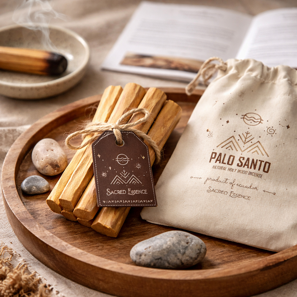 Set Quà Palo Santo Ecuador 5 Thanh | Xông Nhà Thanh Lọc | Quà Tặng Độc Lạ Cho Nữ | Sacred Essence