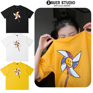Áo Thun Drew Pinwheel RAVEN STUDIO – 100% Cotton 250GSM cao cấp