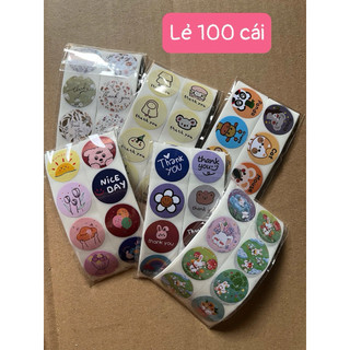 Cuộn 500 tem Sticker THANK YOU - 2.5cm