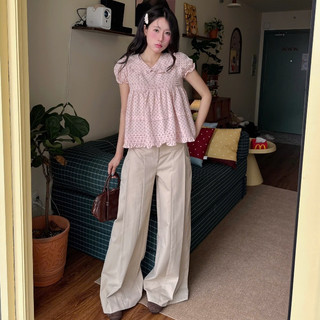 NAVIE - Quần tây kaki ống suông CLARE thời trang nữ