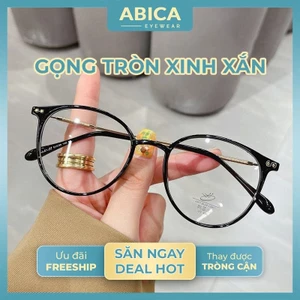 Gọng kính cận nữ mắt kính không độ chống tia UV400 và ánh sáng xanh phong cách Hàn Quốc thay được tròng cận bền đẹp 090