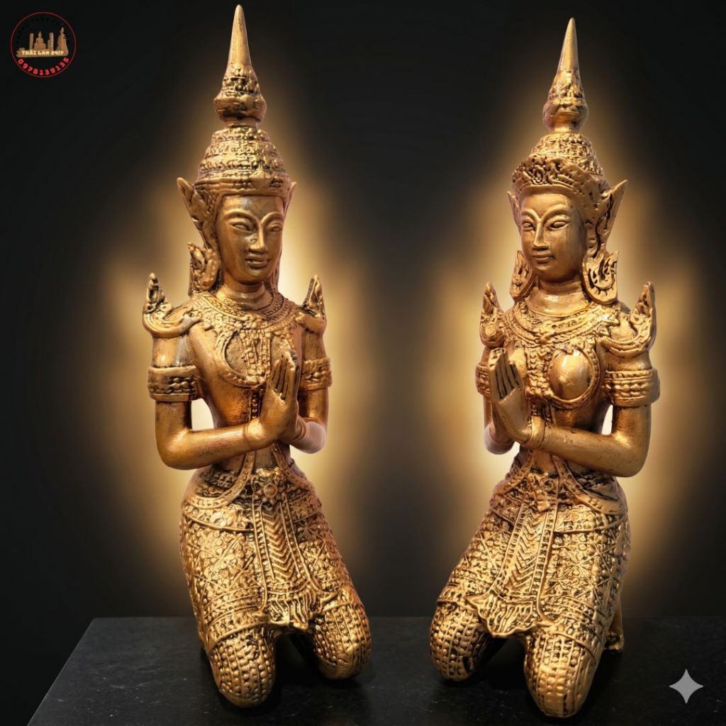 Tượng Decor Cặp Đôi Chắp Tay Trang Trí Bàn Làm Việc Mang Lại Cảm Giác Thư Thái