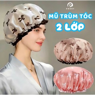 Mũ Trùm Đầu 2 Lớp Chống Nước Dùng Khi Ủ Tóc - Skincare - Tắm Chất Liệu Cao Cấp - Mũ Trùm Đầu Dùng Chùm Khi Tắm, Ủ Tóc