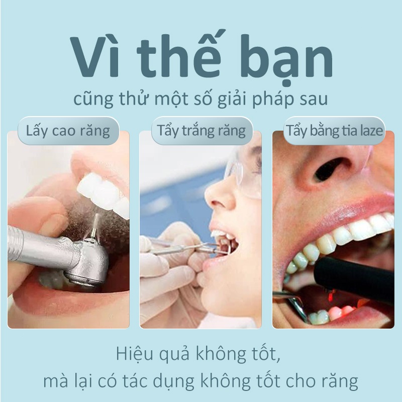 Kem đánh răng Bột làm trắng răng IUALLURE 50g Làm trắng răng Loại bỏ vết ố vàng Hơi thở thơm mát Giảm viêm nha chu