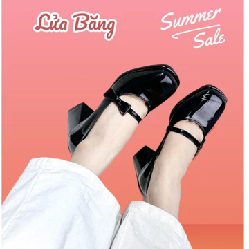 (Xả kho giày cao gót) Giày cao gót bít mũi giày cao gót công sở nữ da mờ gót vuông 8 phân trơn K10 và các mặt đá sale