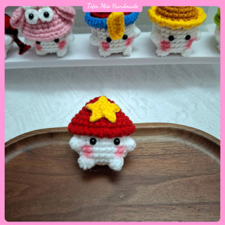 [Ảnh Thật + Sẵn hàng] Móc khóa Mushroom (Nấm) đội Nón Handmade
