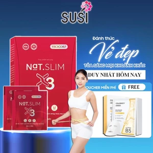 Viên uống giảm mỡ Nat Slim X3 giảm béo an toàn, giảm cấn cấp tốc hộp 30 viên chính hãng chuẩn cty