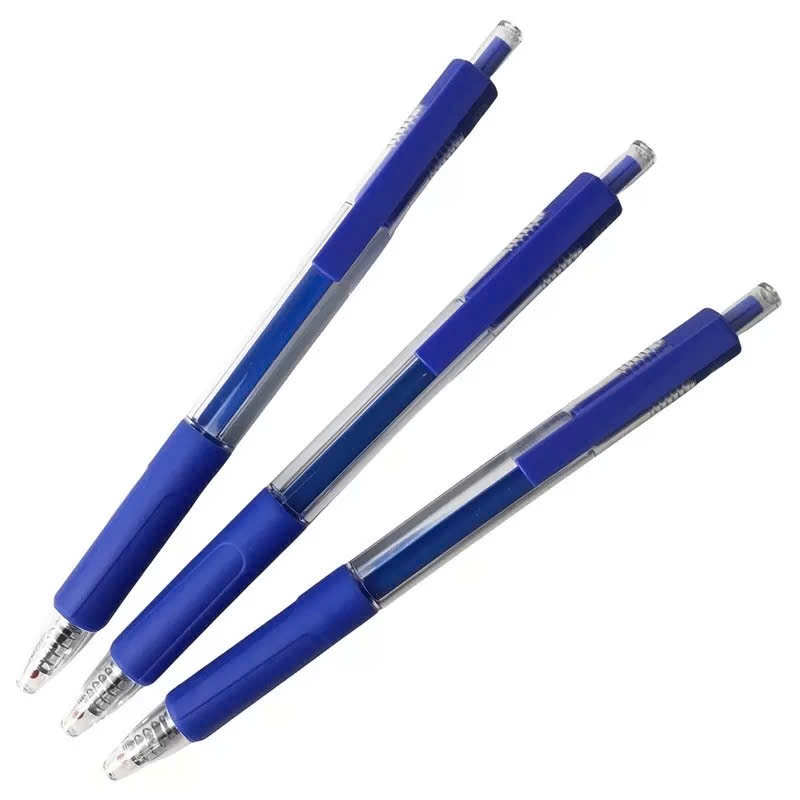 Hộp 12 cây bút gel nước bấm Chosch CS-8698 ngòi 0.5mm mực xanh, đỏ, tím.