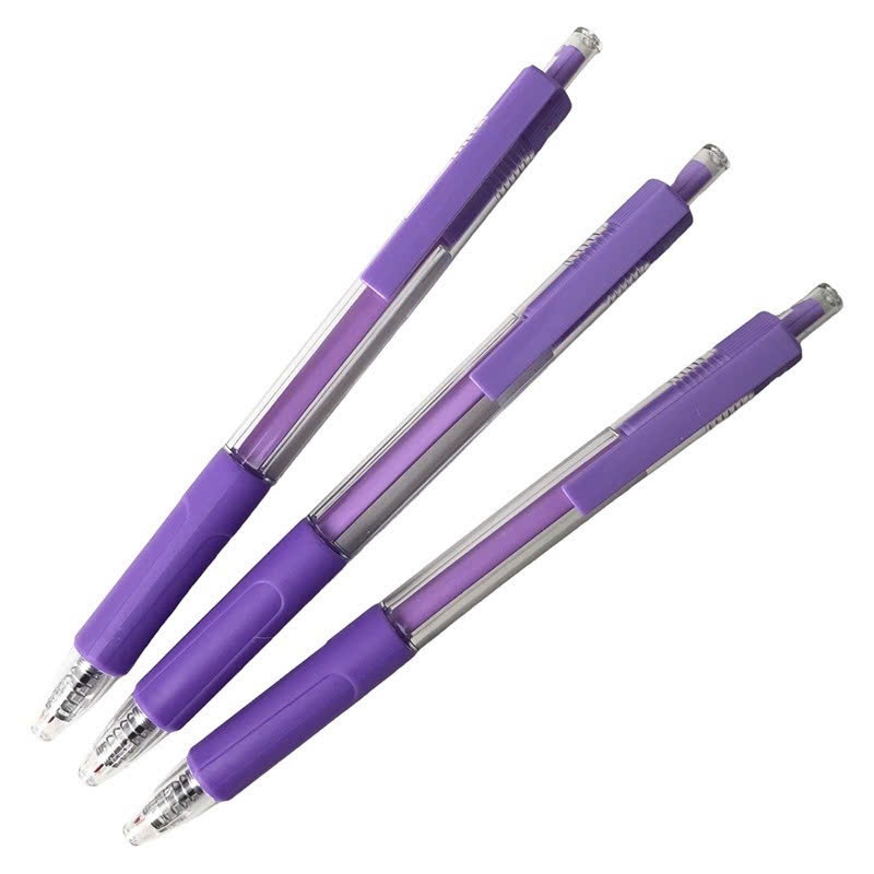 Hộp 12 cây bút gel nước bấm Chosch CS-8698 ngòi 0.5mm mực xanh, đỏ, tím.