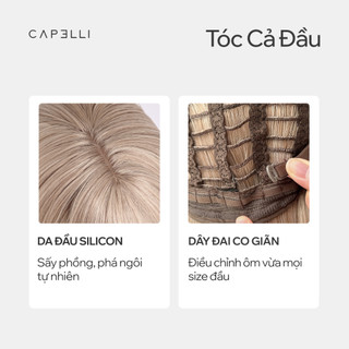 Tóc Giả Nguyên Đầu CAPELLI Xoăn Lơi Mái Thưa Melia Wig