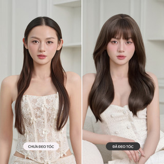 Tóc Giả Nguyên Đầu CAPELLI Xoăn Lơi Mái Thưa Envy Wig