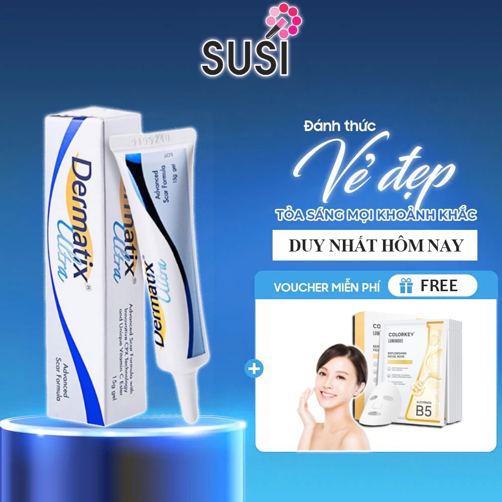 [CHÍNH HÃNG USA] Gel Dermatix Ultra 15g - Dematix Gel giảm sẹo lồi, phẫu thuật sẹo sau sinh