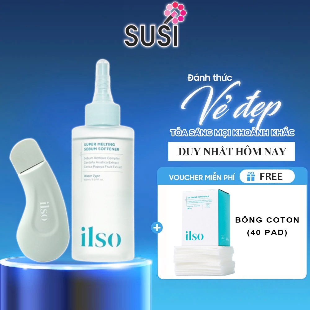Tinh Chất Ủ Mụn Đầu Đen, Làm Mềm Sợi Bã Nhờn Ilso Sebum Super 150ml Chính Hãng + Cây Nặn Mụn