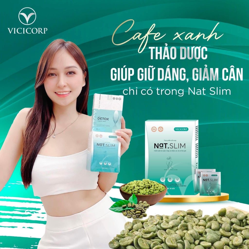 Giảm Cân Nat Slim Chính Hãng ViCiCorp, Nat.Slim Giảm Cân hiệu quả tặng 30 Viên An Toàn Chính Hãng