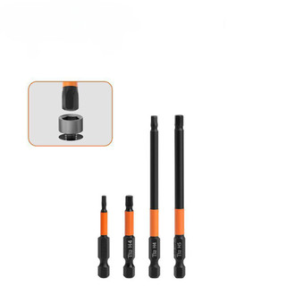 Bộ 4 Đầu Bắn Vít Lục Giác Chân 1/4" Cao Cấp 3.0mm-6.0mm dài 65mm và 100mm gắn máy khoan và máy vít