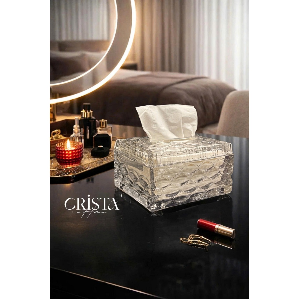 FULL BỘ VÂN LƯỚI TRẮNG THỦY TINH CAO CẤP - CRISTA HOME CHÍNH HÃNG