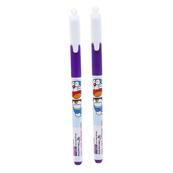 Bút mực nước Thiên Long Doraemon nét 0.5mm mực tím thiết kế phù hợp học sinh tiểu học