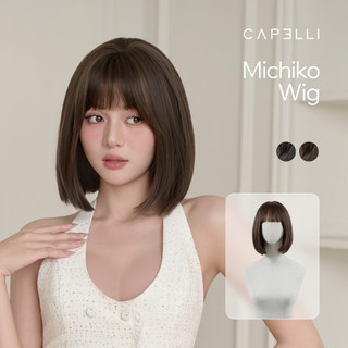Tóc Giả Nguyên Đầu CAPELLI Bob Ngắn Mái Thưa Michiko Wig
