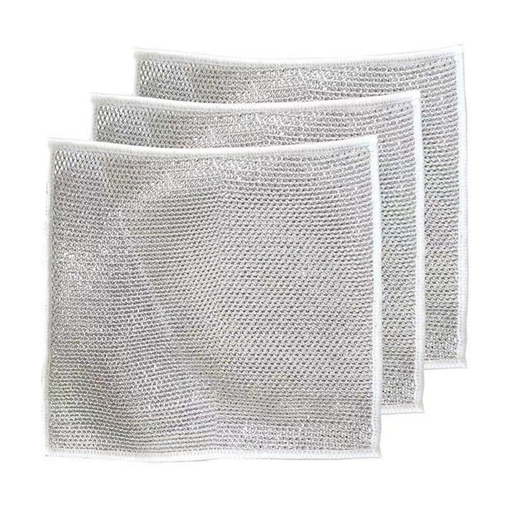 Khăn Lưới Rửa Bát Kim Loại, Khăn Lưới Dùng Lau Bát Chén Dĩa, Cọ Rửa Xong Nồi, Chống Bám Dầu Hot 2026