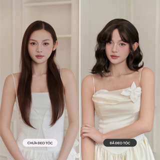 Tóc Giả Nguyên Đầu CAPELLI Xoăn Sóng Ngắn Lacy Wig