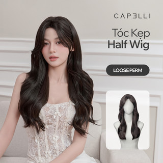 Tóc Kẹp Nửa Đầu CAPELLI Half Wig Xoăn Sóng Loose Perm Mái Bay