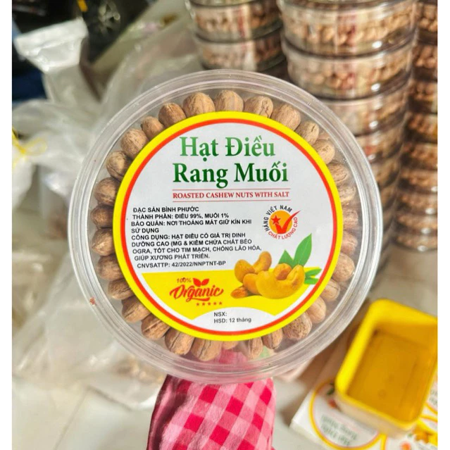 Hạt điều rang muối xếp hoa loại a cồ giá xưởng 500gr ( hàng sẵn )