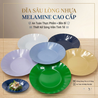 Đĩa Nhựa Melamine Sâu Lòng Quán Nhậu Nhà Hàng – Đĩa Súp Đĩa Mì Bền Đẹp Giá Sỉ FREESHIP