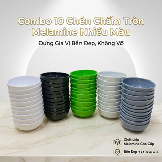 Bộ 10 Chén Bát Chấm, Đĩa Chấm Nhựa MELAMINE, Bát Đựng Gia Vị Nước Chấm, Chén Chấm Cho Nhà Hàng - Trường An VN