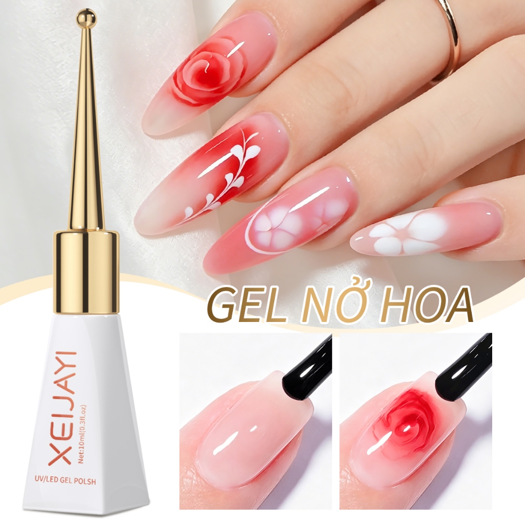 XEIJAYI làm móng tay phong cách Nhật Bản nhanh chóng nở tự nhiên gel nở gel gradient thuốc nhuộm nước móng thuật tự làm