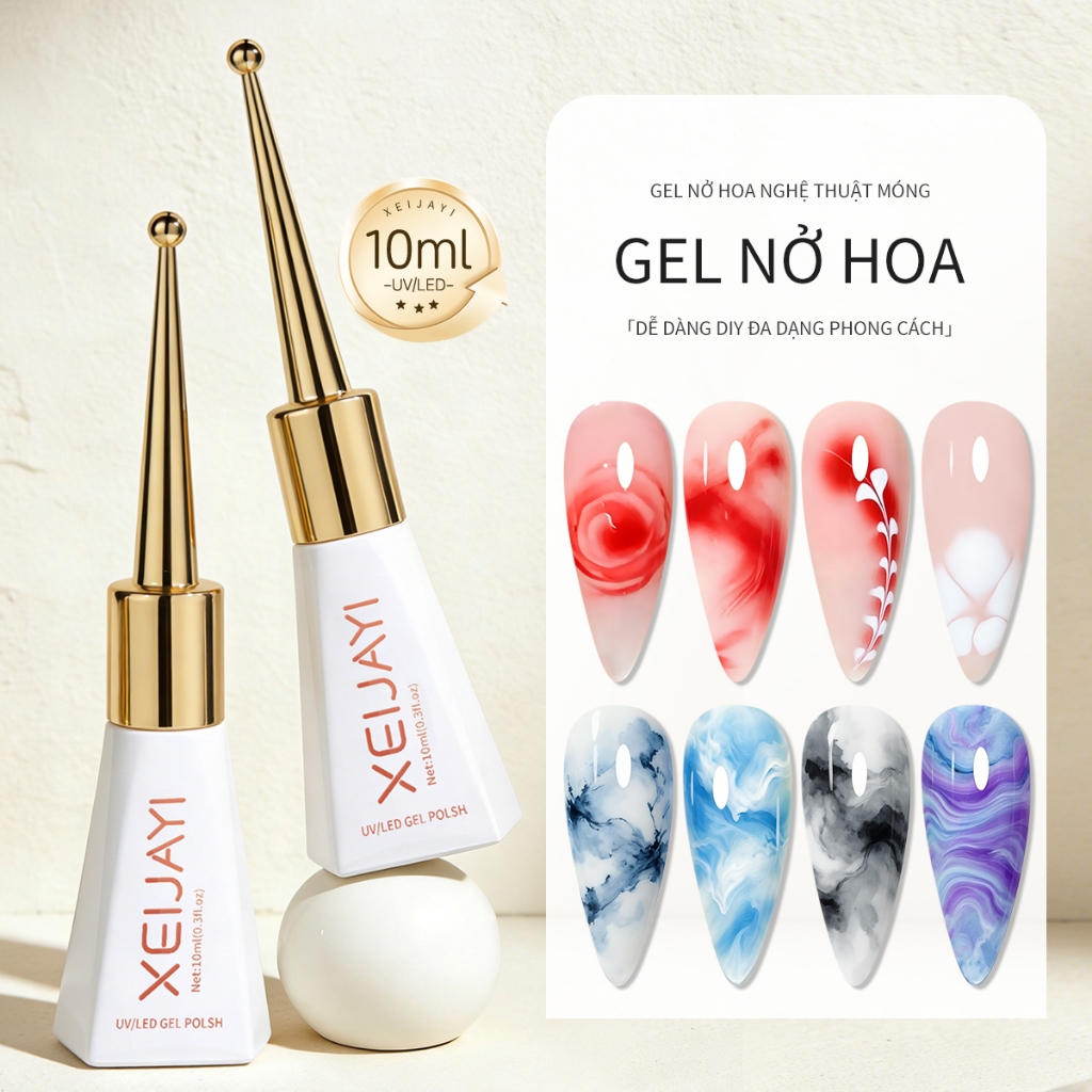 XEIJAYI làm móng tay phong cách Nhật Bản nhanh chóng nở tự nhiên gel nở gel gradient thuốc nhuộm nước móng thuật tự làm