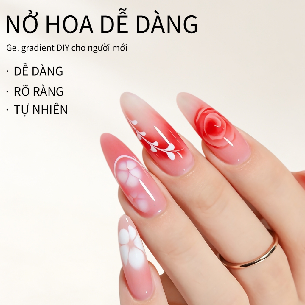 XEIJAYI làm móng tay phong cách Nhật Bản nhanh chóng nở tự nhiên gel nở gel gradient thuốc nhuộm nước móng thuật tự làm