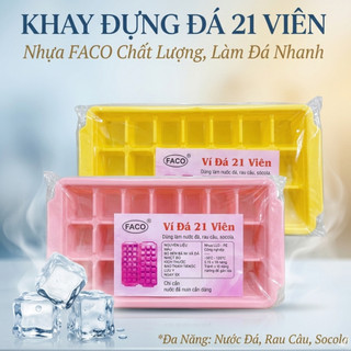 Khay đá 21 viên FACO – Nhựa an toàn, không mùi, dùng bền