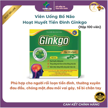 HOẠT HUYẾT DƯỠNG NÃO GINKGO (Hộp 100 viên) - Giúp hoạt huyết, dưỡng não, tốt cho người tiền đình