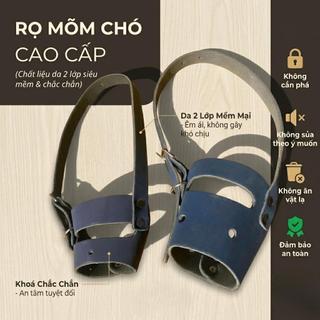 Rọ Mõm Da Chó Chắc Chắn - Phụ Kiện Bảo Vệ An Toàn Khi Đi Dạo, Chống Cắn Phá Và Ăn Linh Tinh