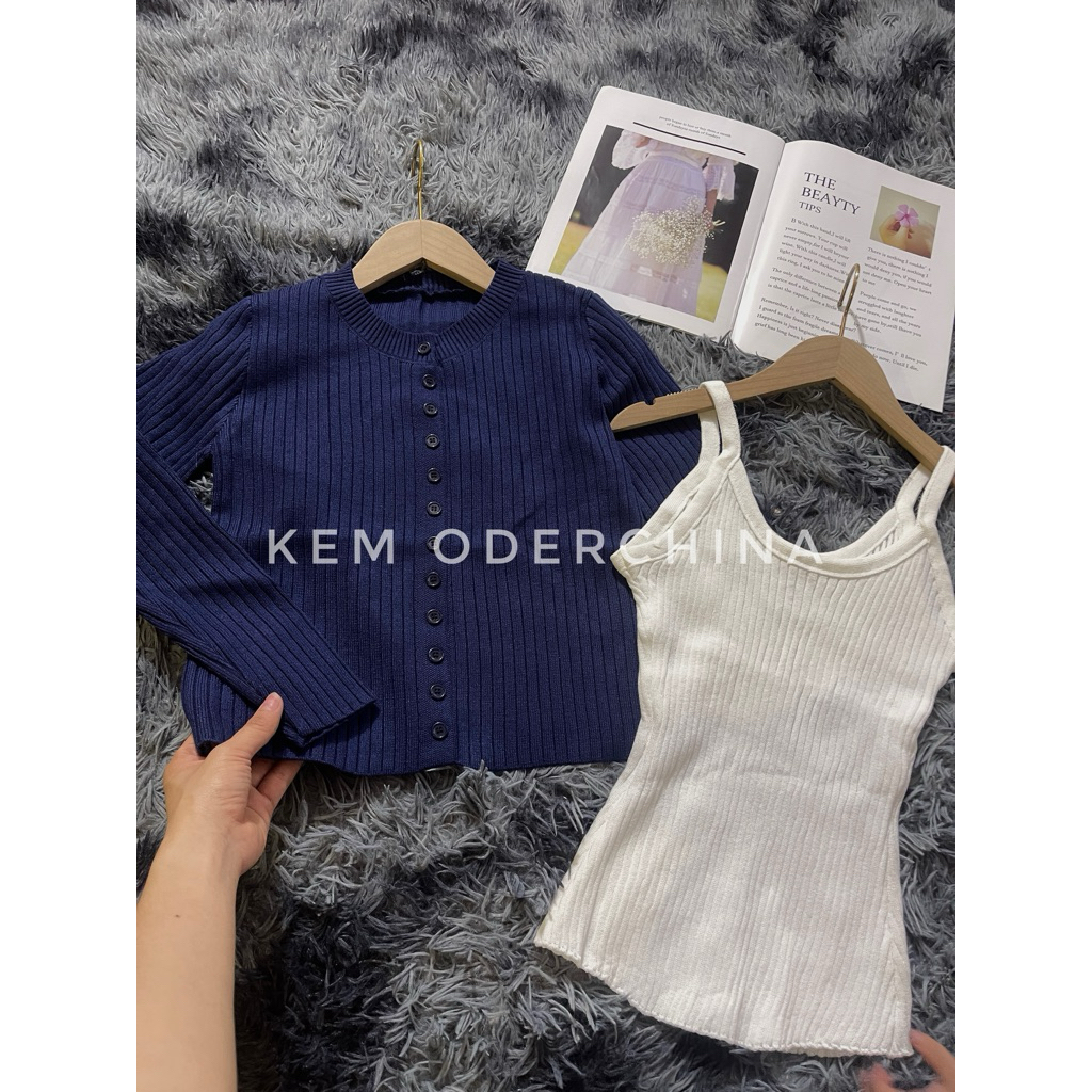 【Sẵn Loại 1  -Ảnh Thật Shop】Set Áo Len Hai Chi Tiết ,Set Áo len Cadigan Nữ From Ôm | BigBuy360 - bigbuy360.vn