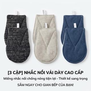Bộ 3 Cặp Nhấc Nồi Cách Nhiệt Vải Bố - Trường An