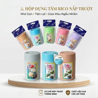 Hũ tăm tròn RICO nắp trượt – thiết kế hiện đại, dễ sử dụng, giữ tăm sạch sẽ