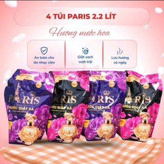 Nước Giặt Paris Luxury túi 2,2kg Tăng 3 Lần Hương Hoa, An Toàn Cho Da, Làm Sạch Nhanh