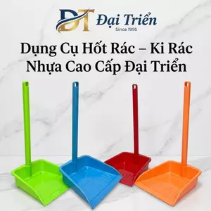 Ky Hốt Rác Nhựa Cán Ngắn - Dài - KY HỐT RÁC ĐẠI TRIỂN - Xúc Rác Nhựa Cán Liền - Trường An VN