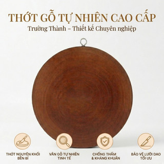 Thớt gỗ tự nhiên tròn Trường Thành nhiều size nhỏ 20cm đến 32cm - Trường An VN